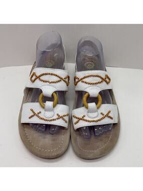 Earth Shoe Gelron Nile Erie Slingback Sandal White Size 6.5
